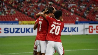 Diwarnai Satu Kartu Merah, Indonesia vs Singapura Imbang 1-1 di Babak Pertama