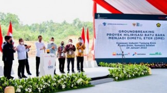 Presiden Jokowi Groundbreaking Proyek Hilirisasi Batu Bara Jadi DME