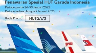 Sambut HUT ke-73, Garuda Indonesia Berikan Promo Diskon Tiket 50 Persen