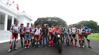 Momen Presiden Jokowi Bersama Para Pebalap MotoGP