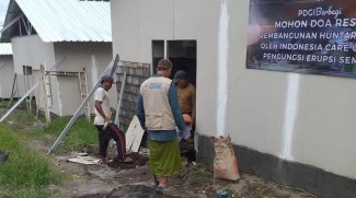 Hunian Sementara Pengungsi Semeru Sumbangan PDGI Rampung