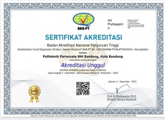 Politeknik Pariwisata NHI Bandung Peroleh Akreditasi Unggul dari BAN-PT