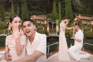 Momen Romantis Al Ghazali Lamar Alyssa Daguise di Italia