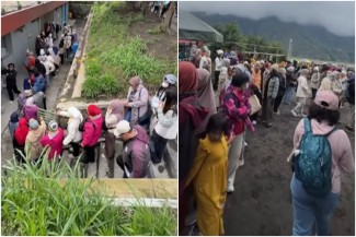 Bromo Padat saat Libur Panjang, Pengunjung Antre Toilet hingga 2 Jam