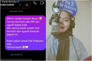 Setelah Curhatnya Viral, Penyiar RRI Ternate Ungkap Kabar dari Admin Gerindra, Apa Ya?