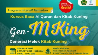Kemenag Buka Kursus Baca Al-Quran dan Kitab Kuning Selama Ramadhan, Begini Cara Daftarnya