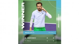 Medvedev Sukses Singkirkan Tommy Paul, Dan Siap Siap Dihadang Fils di Babak keempat BNP Paribas Open