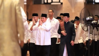 Presiden Prabowo dan Wapres Shalat Idul Ftri di Istiqlal Bersama Menag