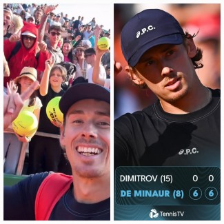 Alex de Minaur Permalukan Grigor Dimitrov Dengan Score 6-0, 6-0 Dalam Duel di Perempat Final Monte Carlo Masters1000