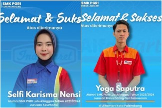 SMK PGRI Lubuklinggau Apresiasi Siswanya yang Diterima Kerja di Alfa dan Indo, Netizen: Keren Sekolahnya