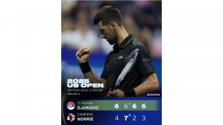 Djokovic Ternyata Masih Ganas, Cameron Norrie Dilibas di Babak Ketiga US Open