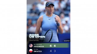 Amanda Anisimova Akhirnya Sukses Balas Dendam Dengan Mengalahkan Swiatek dan Lolos Semifinal US Open