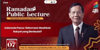 Tausiyah di UGM, Mahfud MD Singgung Oligarki dan Turunnya Kualitas Demokrasi