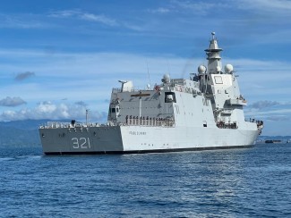 Kapal Perang Terbaru TNI AL KRI Prabu Siliwangi-321 Tiba Di Tanah Air
