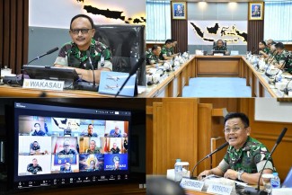 Wakasau Pimpin Rapat Pelaksanaan WFH di Mabesau, Tekankan Efisiensi dan Tetap Menjaga Kesiapsiagaan
