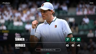 Sinner Hindari Drama Putaran Kedua, Taklukkan Borges di Wimbledon, Sabalenka Lolos Susah Payah