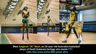 Jongkuch JK Mach, Pemain Basket 18 Tahun, Tinggi 229 cm, Melebihi Semua Pemain NBA Aktif Termasuk Victor Wembanyama