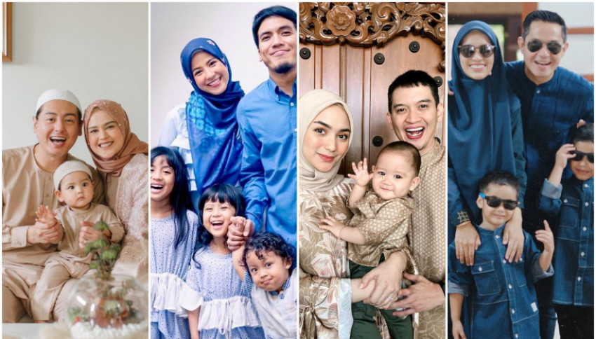 5 Keluarga Artis Solid Berbusana Senada saat Hari Raya