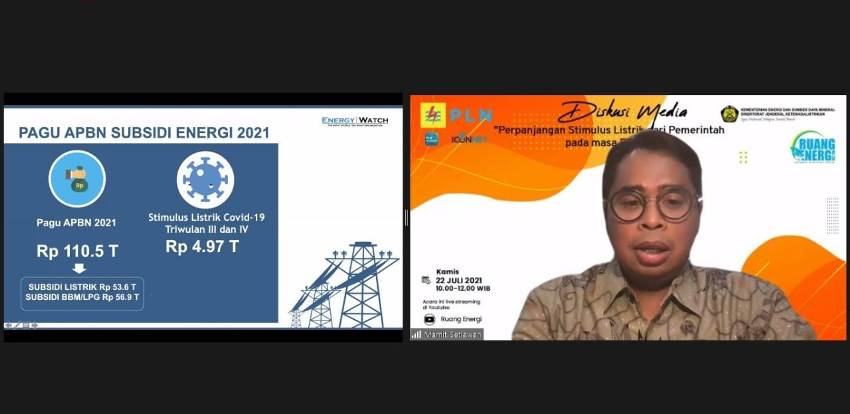 PLN Berikan Stimulus Kelistrikan, Energy Watch: Bantuan Paling Tepat Sasaran