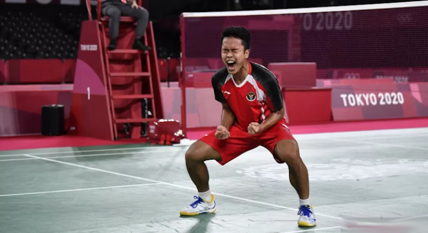 Olimpiade Tokyo: Singkirkan Wakil Denmark,  Anthony Ginting Melaju ke Semifinal