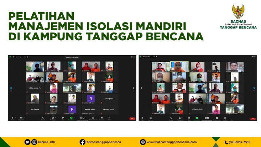 Tangani Covid-19, Baznas Adakan Pelatihan Manajemen Isoman di 19 Titik Kampung Tanggap Bencana