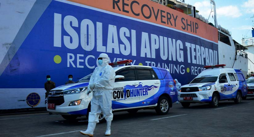 Pasien Isolasi di KM Umsini Makassar Bertambah 82 Orang