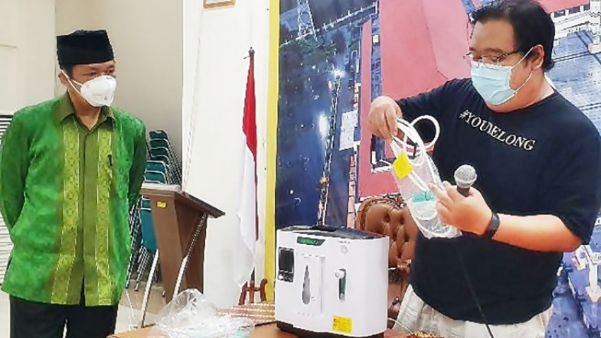 World Harvest Salurkan Konsetrator Oksigen untuk Pengelola MAJT