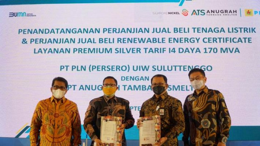 Pakai REC, PLN Pasok Listrik EBT 170 MVA ke Smelter di KEK Palu