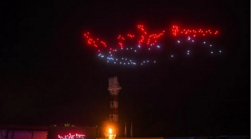 Atraksi Lampu Drone Warnai Pembukaan Peparnas XVI Papua
