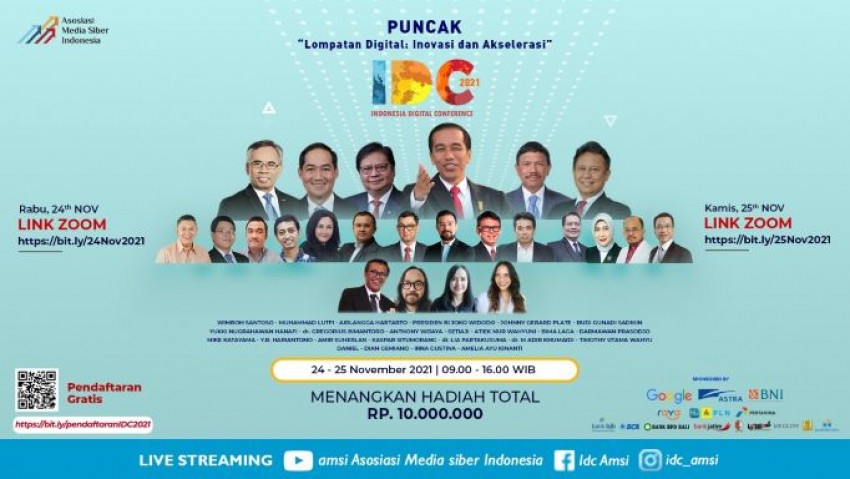 Para Menteri dan Pebisnis akan Isi Acara Puncak IDC AMSI 2021