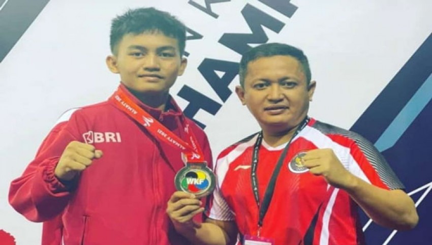 Karateka Lampung Sabet Medali Perak di Kejuaraan Tingkat Asia di Kazakstan
