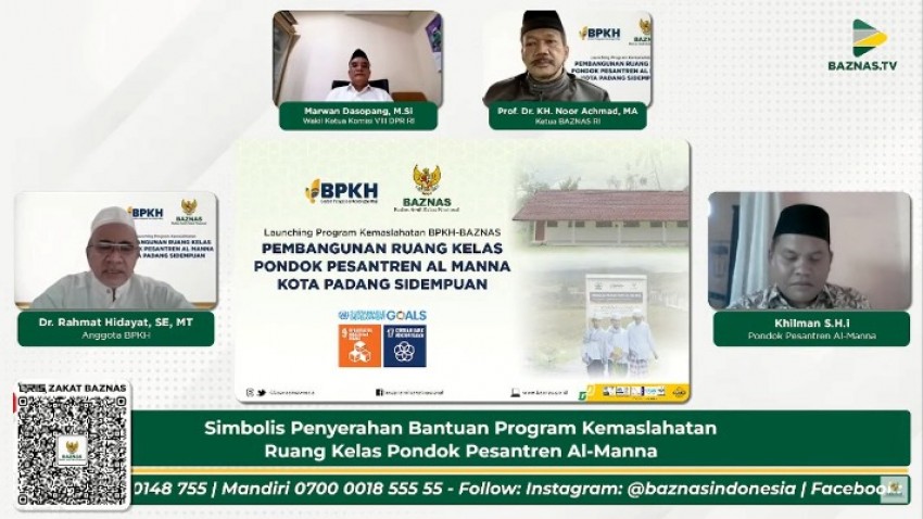 BPKH-BAZNAS Serahkan Bantuan Ruang Kelas Baru Ponpes Al-Manna Padang Sidempuan