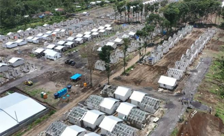 PUPR Bersama Hutama Karya Percepat Pembangunan Huntap di Semeru