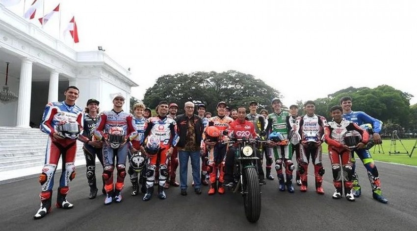 Momen Presiden Jokowi Bersama Para Pebalap MotoGP