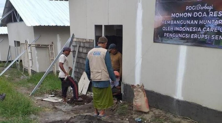 Hunian Sementara Pengungsi Semeru Sumbangan PDGI Rampung