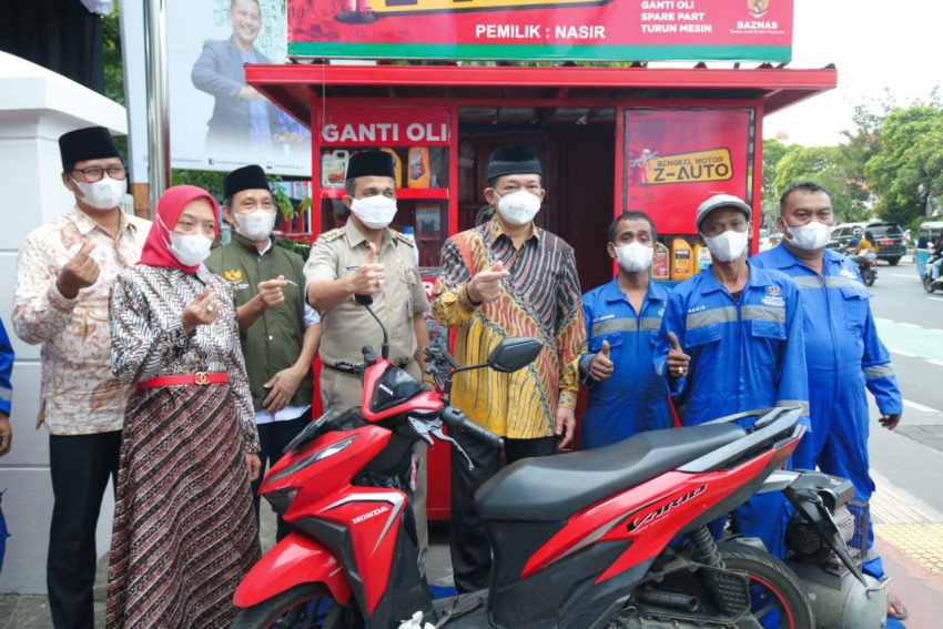 Berdayakan Mustahik Binaan, Baznas Luncurkan Usaha Bengkel Motor