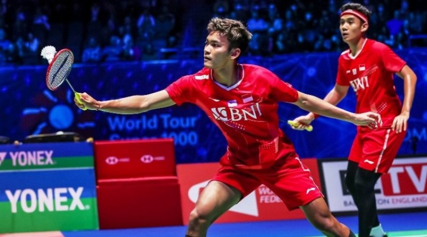 Laga Sempat Terhenti, Bagas/Fikri Raih Tiket 16 Besar