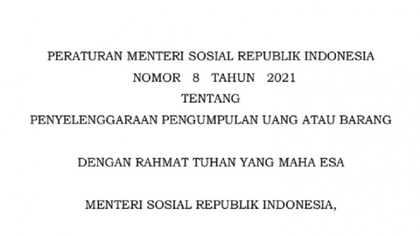Izin PUB ACT Dicabut, Ini Isi Permensos 8 Tahun 2021