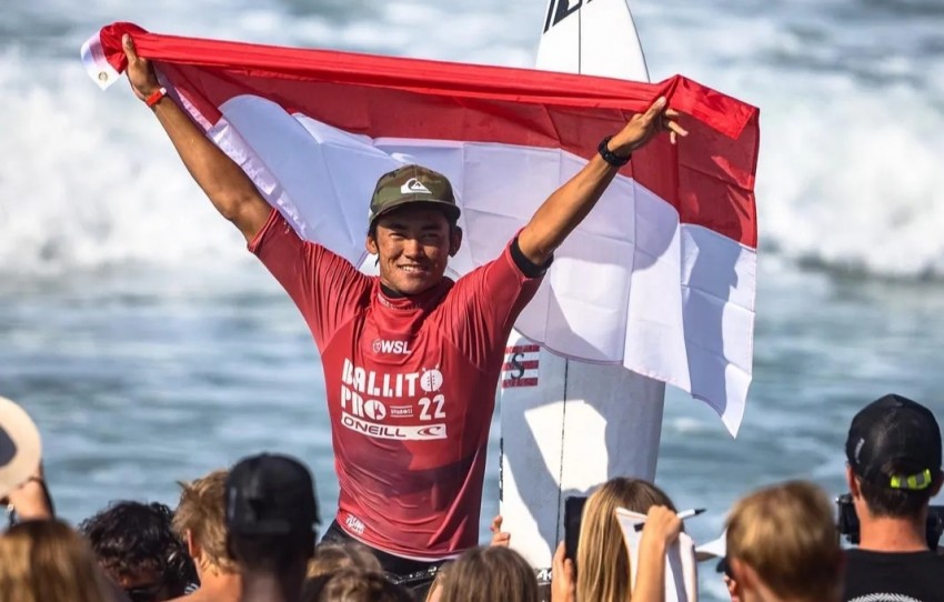Rio Waida Jadi Peselancar Indonesia Pertama Juarai Ballito Pro 2022