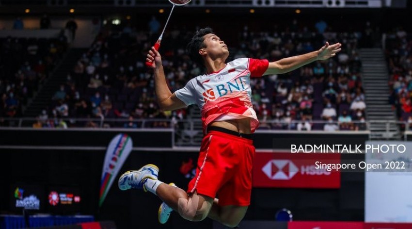 Singapore Open 2022: Hentikan Wakil Tuan Rumah, Ginting Capai Final Pertama