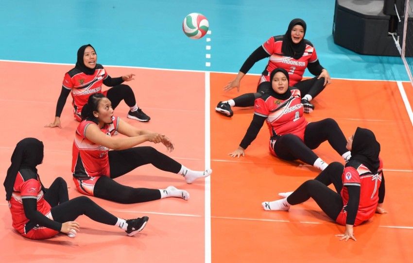 Nyalakan Asa, Tim Voli Duduk Putri Indonesia Menang Mudah atas Kamboja