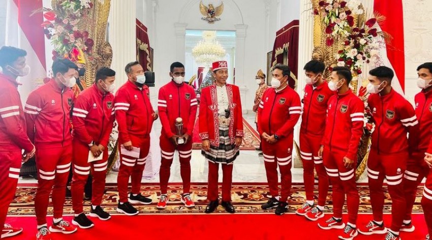 Terima Kehadiran Timnas U-16 di Istana Merdeka, Jokowi Janjikan Hal Ini