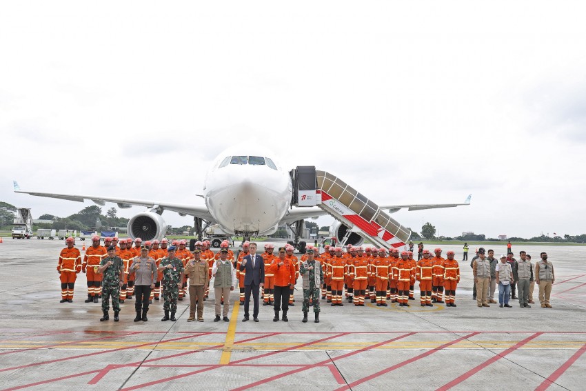Tim Pencarian dan Pertolongan Indonesia untuk Turki Tiba di Tanah Air
