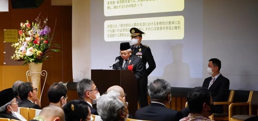 KH Ma'ruf Amin Promosikan Moderasi Islam Indonesia di Jepang