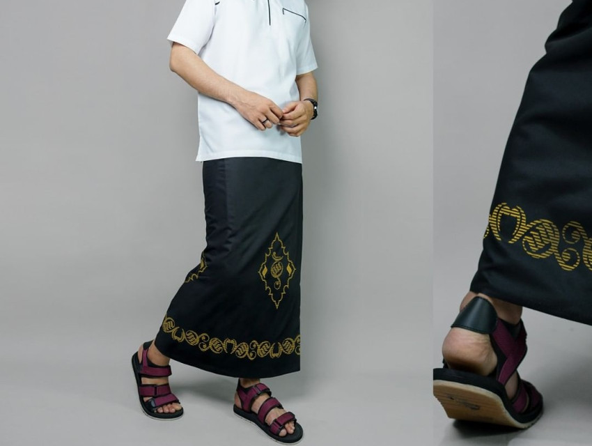 5 Inspirasi Busana Keren, Tampil Elegan dengan Sarung Bordir