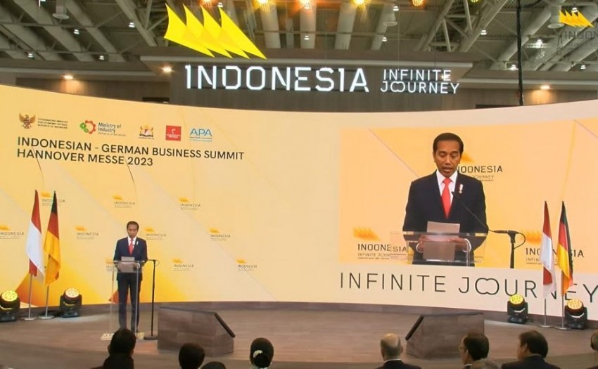 Hadiri Business Summit Indonesia-Jerman, Jokowi Bicara Pertumbuhan Ekonomi