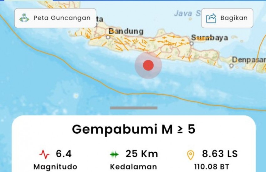 Gempa Magnitudo 6.4 di Bantul Sebabkan 2 Rumah Rusak