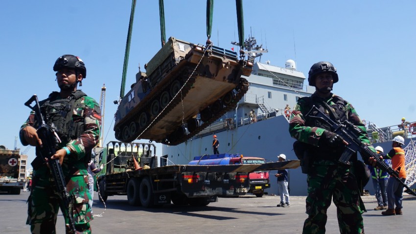 Tank Canggih dan Kendaraan Taktis Siap Latihan Super Garuda Shield