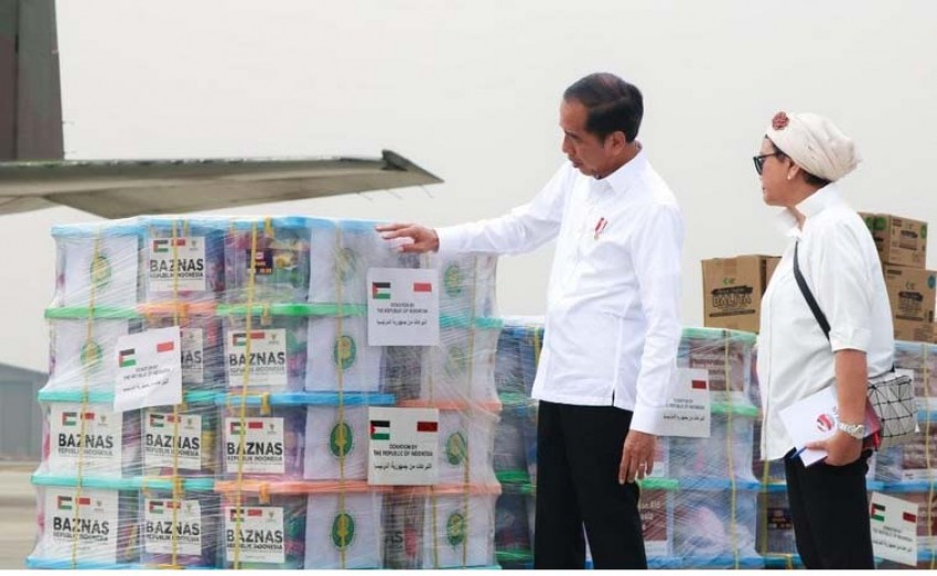 Presiden Lepas Pengiriman Bantuan Kemanusiaan Baznas ke Palestina