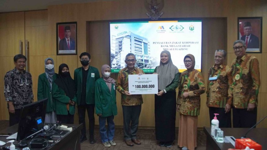 Unusa Terima Zakat Korporasi Rp100 Juta dari Bank Mega Syariah